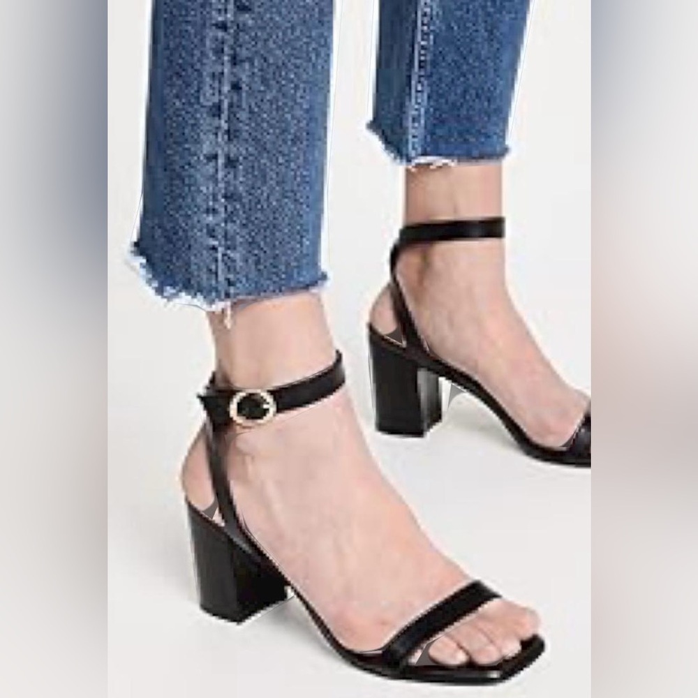 Stuart Weitzman Nearlybare Ankle Strap Leather Sandals - NWT